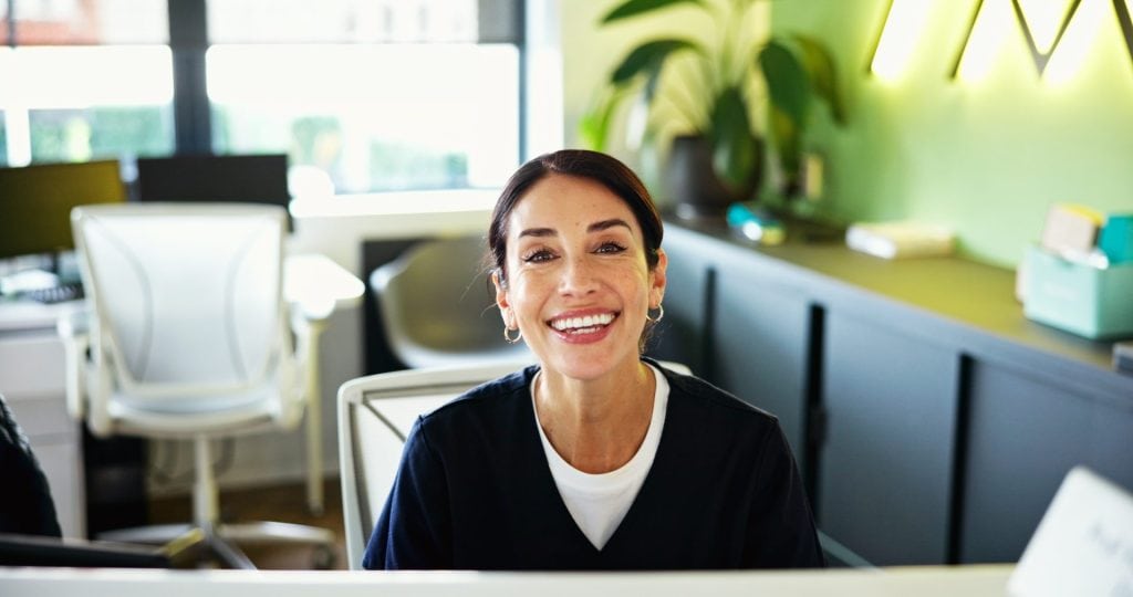 friendly receptionist